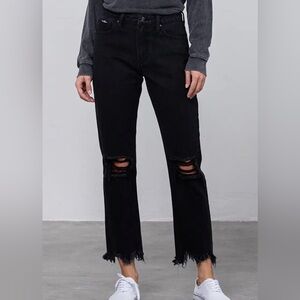 Black Distressed Women's Jeans
